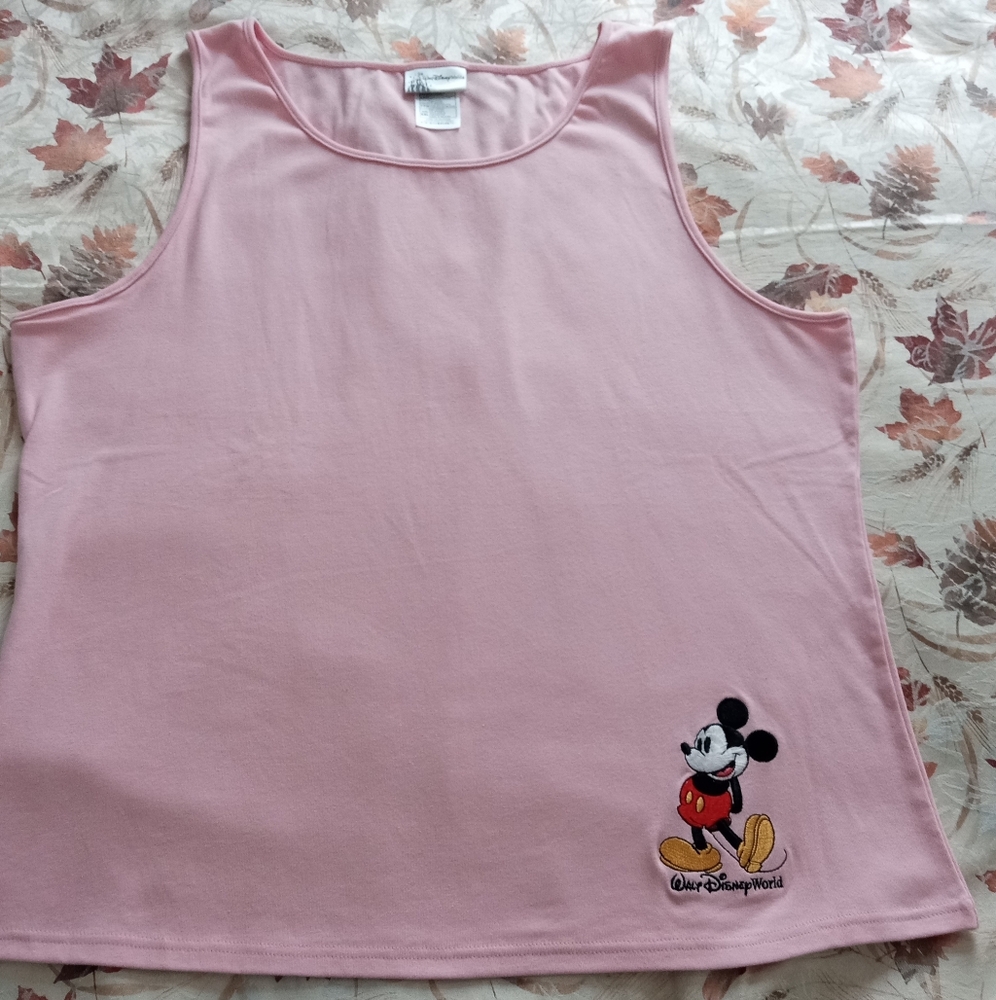 Walt Disney World Pink Tank Top with Mickey Mouse Size XXL
